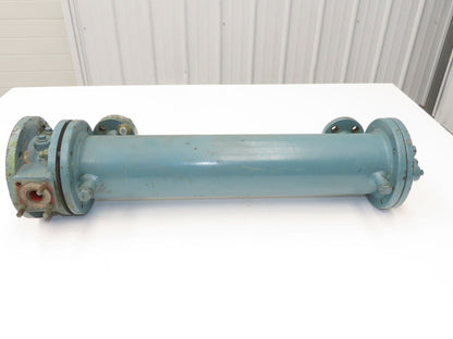 Wilhelm Deller Oil Cooler Shell & Tube Heat Exchanger Metric Flange 26"L