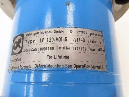 Wittenstein Alpha LP120-M01-5-111-0 Servo Gearbox 5:1 Inline Reducer 32mm Output