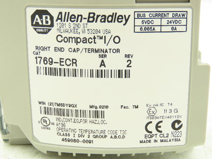 Allen Bradley 1769-OW8I Relay Output Module I/O Ser B Rev 3 Isolated & End Cap