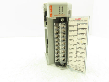 Allen Bradley 1769-OW8I Relay Output Module I/O Ser B Rev 3 Isolated & End Cap