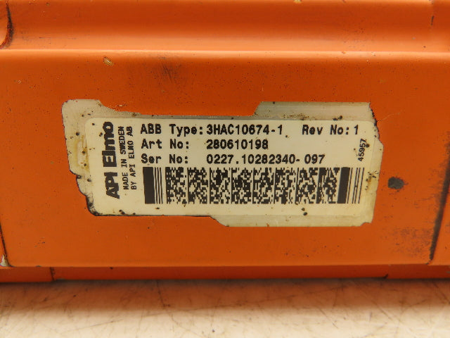 API Elmo ABB 3HAC10674-1 AC Servo Motor 18T Gear Tamagawa TS2640N141E172 Encoder