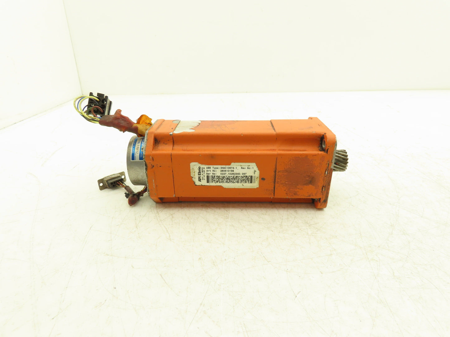 API Elmo ABB 3HAC10674-1 AC Servo Motor 18T Gear Tamagawa TS2640N141E172 Encoder