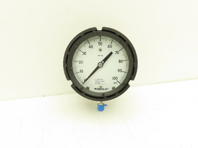Weksler AA442PF4LW 4.5" Royal Dial Gauge 1/4" NPT 0-100 psig