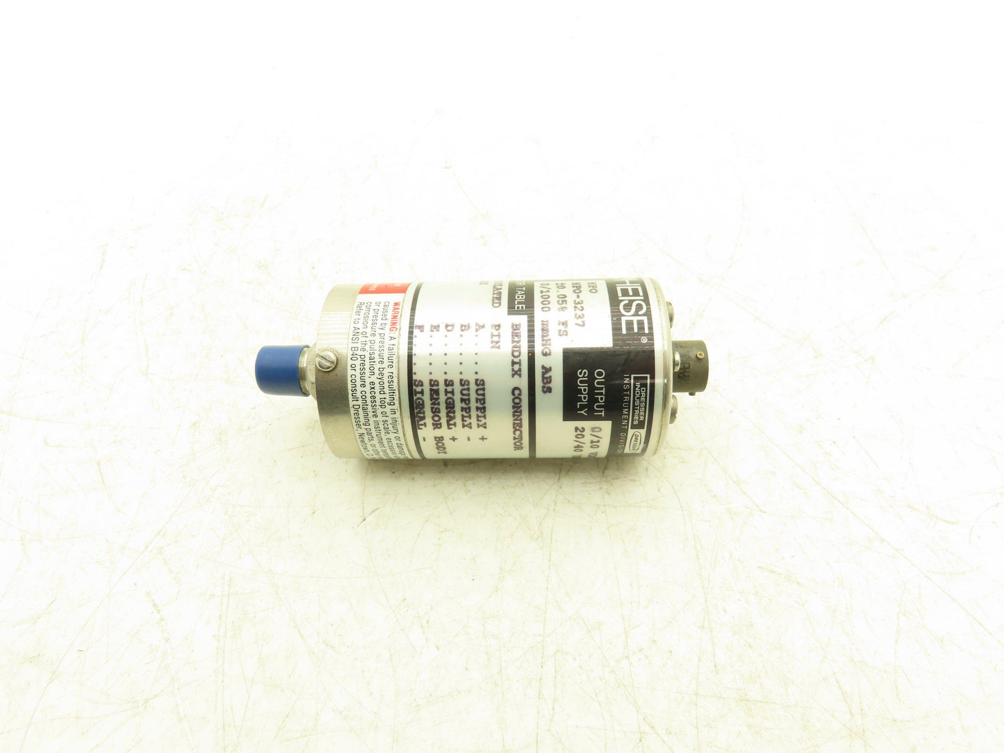 Heise HPO Pressure Transducer Sensor 1000 mmHG 19.33 PSI 20/40VDC In 0/10VDC Out