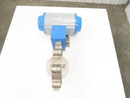 Jamesbury 815L113600XZ Stainless 8" Butterfly Valve Wafer-Sphere Air Actuated