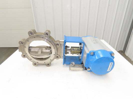 Jamesbury 815L113600XZ Stainless 8" Butterfly Valve Wafer-Sphere Air Actuated