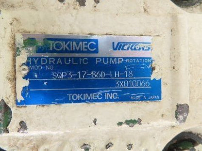 Tokimec Vickers SQP3-17-86D-LH-18 Hydraulic Vane Pump 17-25 GPM 2500 PSI