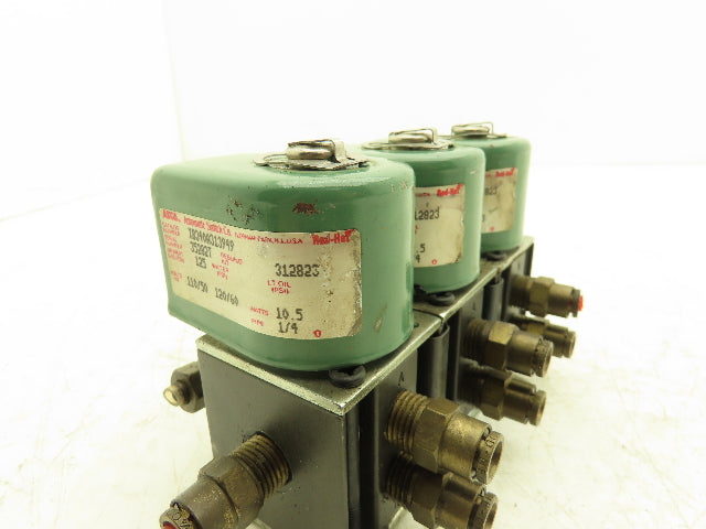 ASCO X8340A313949 Solenoid Valve 120Vac 60Hz 125psi 10.5W 1/4" Pipe Lot of 3