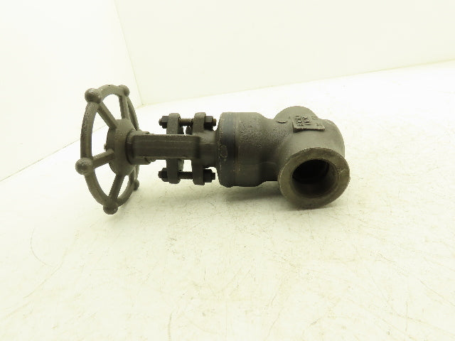 Bonney Forge A105N Gate Valve 1-1/4" NPT Forged Steel Rising Stem