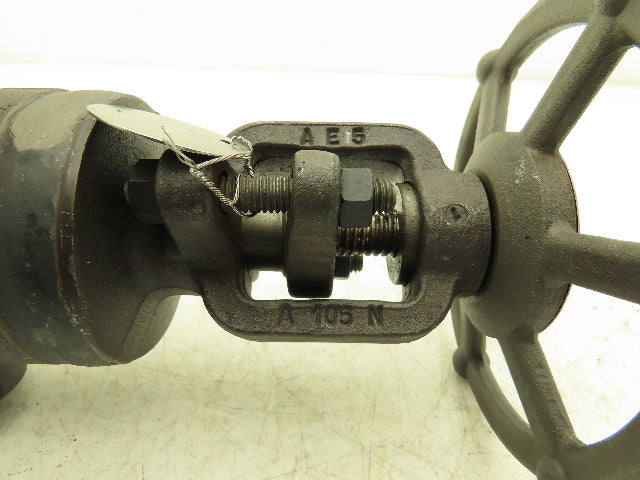 Bonney Forge A105N Gate Valve 1-1/2" NPT Forged Steel Rising Stem