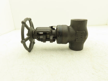 Bonney Forge A105N Gate Valve 1-1/2" NPT Forged Steel Rising Stem