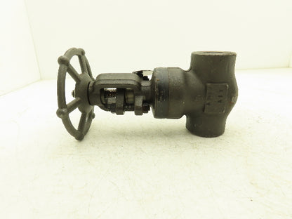 Bonney Forge A105N Gate Valve 1-1/2" NPT Forged Steel Rising Stem