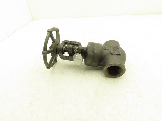 Bonney Forge A105N Gate Valve 1-1/2" NPT Forged Steel Rising Stem