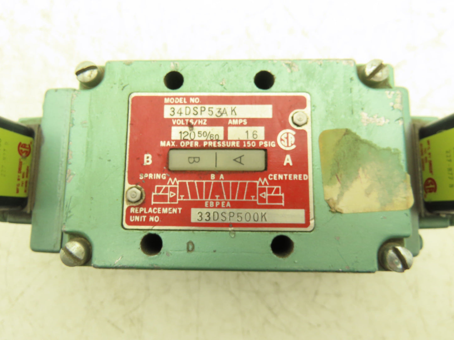 Numatics 34DSP53AK Solenoid Pneumatic Valve 120v 0.16A 150 psig