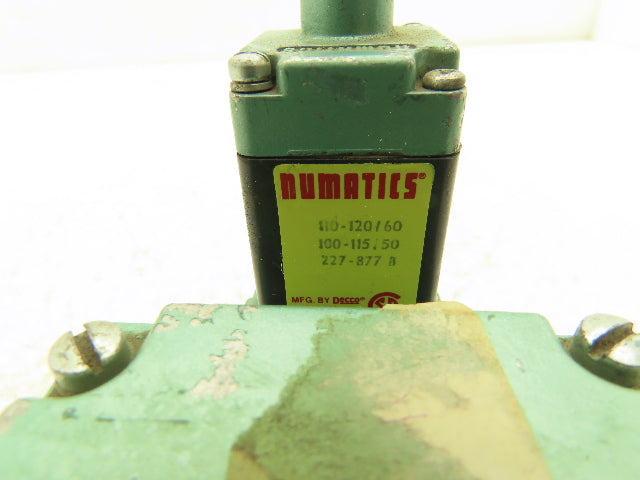 Numatics 34DSP53AK Solenoid Pneumatic Valve 120v 0.16A 150 psig