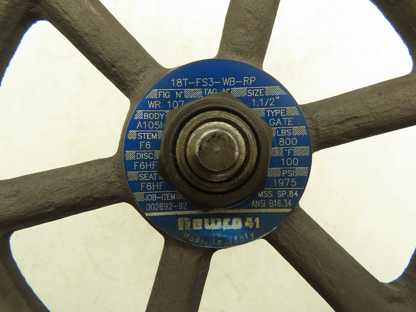 Newco 18T-FS3-WB-RP 1-1/2" Gate Valve 1975psi Forged Steel Rising Stem