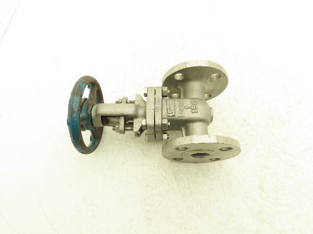Sharpe 35116 1" Gate Valve ANSI Class 150 275psi @ 100° F CF8M SS Rising Stem