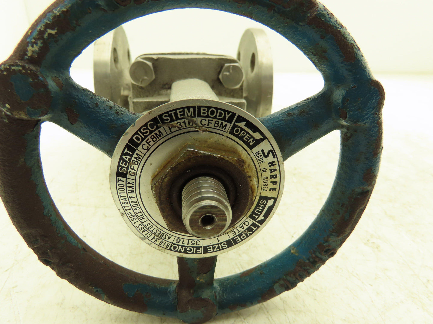 Sharpe 35116 1" Gate Valve ANSI Class 150 275psi @ 100° F CF8M SS Rising Stem