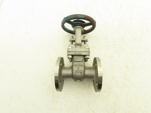Sharpe 35116 1" Gate Valve ANSI Class 150 275psi @ 100° F CF8M SS Rising Stem