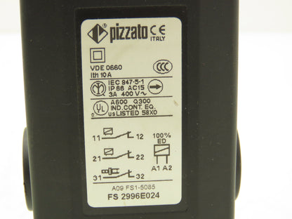 Pizzato FS 2996E024 Safety Switch Locked Actuator 24VAC/DC IP67 With Actuator