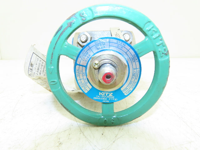 Kitz 150UMAM 1/2" Gate Valve ANSI Class 150 170psig  500°F CF8M SS Rising Stem