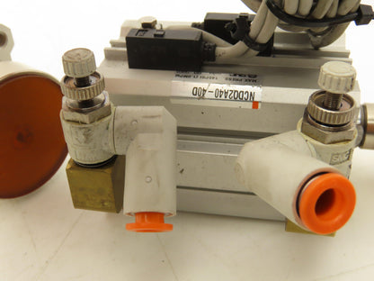 SMC NCDQ2A40-40D Pneumatic Cylinder 40MM Stroke 15MM Bore Double Action Lot of 2