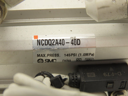 SMC NCDQ2A40-40D Pneumatic Cylinder 40MM Stroke 15MM Bore Double Action Lot of 2