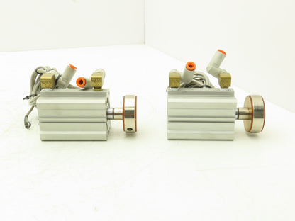 SMC NCDQ2A40-40D Pneumatic Cylinder 40MM Stroke 15MM Bore Double Action Lot of 2