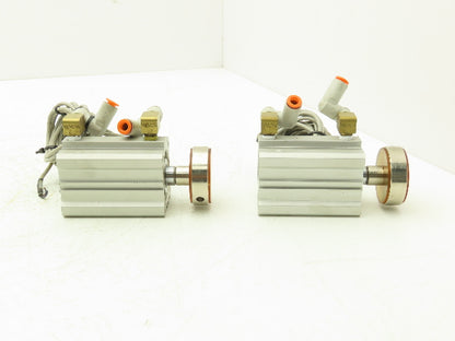 SMC NCDQ2A40-40D Pneumatic Cylinder 40MM Stroke 15MM Bore Double Action Lot of 2