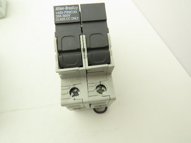 Allen Bradley 1492-FB2C30 Fuse Holder 30A 600VAC 2 Pole Class CC Ser B Lot of 10