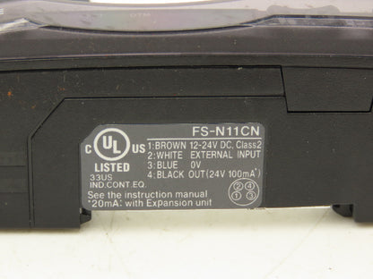 Keyence FS-N11CN Fiber Optic Sensor 24V Various Cable Lengths Included Lot of 5