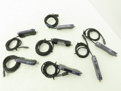 Keyence FS-V31C Fiber Optic Sensor 24V Various Cable Lengths Included Lot of 7