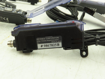 Keyence FS-V31C Fiber Optic Sensor 24V Various Cable Lengths Included Lot of 7