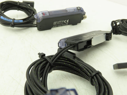 Keyence FS-V31C Fiber Optic Sensor 24V Various Cable Lengths Included Lot of 7