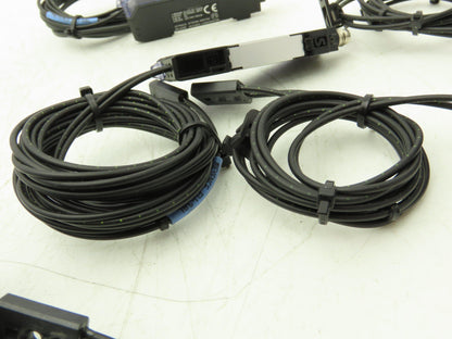 Keyence FS-V31C Fiber Optic Sensor 24V Various Cable Lengths Included Lot of 7