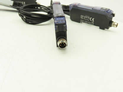 Keyence FS-V31C Fiber Optic Sensor 24V Various Cable Lengths Included Lot of 7