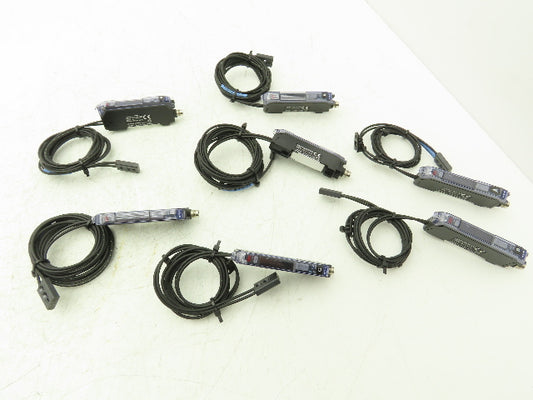 Keyence FS-V31C Fiber Optic Sensor 24V Various Cable Lengths Included Lot of 7