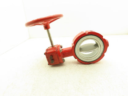 Ultraflo 7X03A 4" Butterfly Valve Cast Iron Body  316ss Disc Gear operator