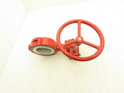 Ultraflo 7X03A 4" Butterfly Valve Cast Iron Body  316ss Disc Gear operator