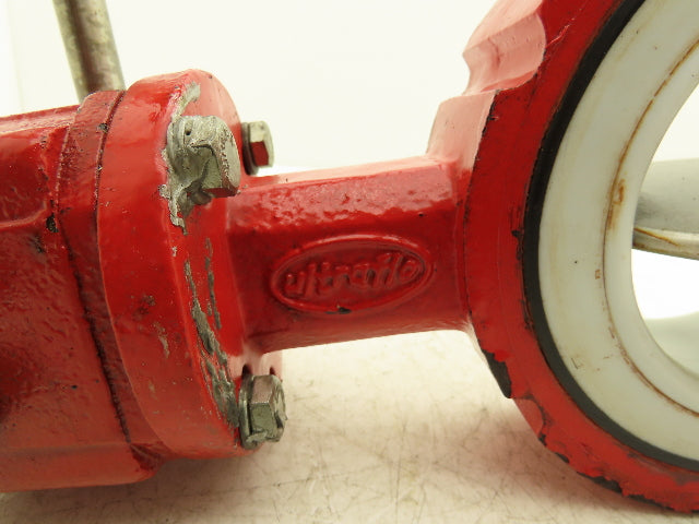 Ultraflo 7X03A 4" Butterfly Valve Cast Iron Body  316ss Disc Gear operator