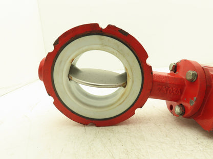 Ultraflo 7X03A 4" Butterfly Valve Cast Iron Body  316ss Disc Gear operator