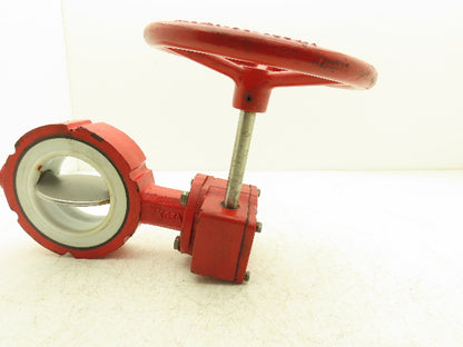 Ultraflo 7X03A 4" Butterfly Valve Cast Iron Body  316ss Disc Gear operator