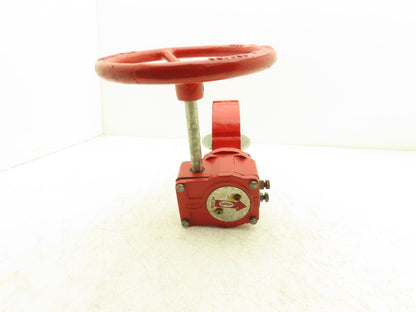 Ultraflo 7X03A 4" Butterfly Valve Cast Iron Body  316ss Disc Gear operator