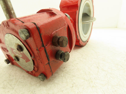 Ultraflo 7X03A 4" Butterfly Valve Cast Iron Body  316ss Disc Gear operator