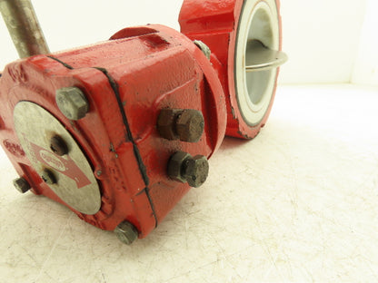 Ultraflo 7X03A 4" Butterfly Valve Cast Iron Body  316ss Disc Gear operator