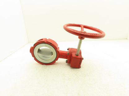 Ultraflo 7X03A 4" Butterfly Valve Cast Iron Body  316ss Disc Gear operator