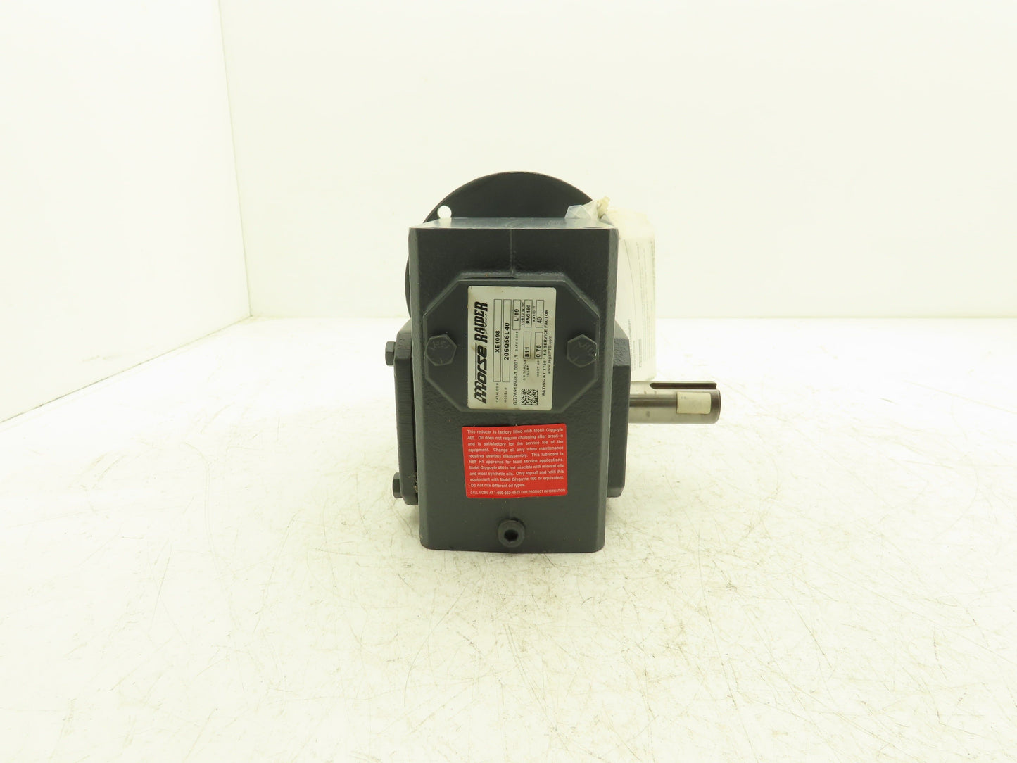 Morse Raider 206Q56L40 Worm Gearbox 40:1 Reducer .76Hp 44rpm 56C LH Output