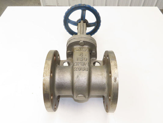 Sharpe 35116 4" Gate Valve ANSI Class 150 275psi @ 100° F CF8M SS Rising Stem