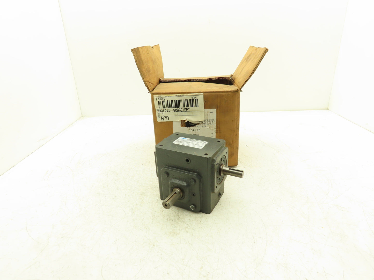 Morse Raider 154UL20 Worm Gearbox 20:1 Reducer .64Hp 87.5rpm 3/4" LH Output