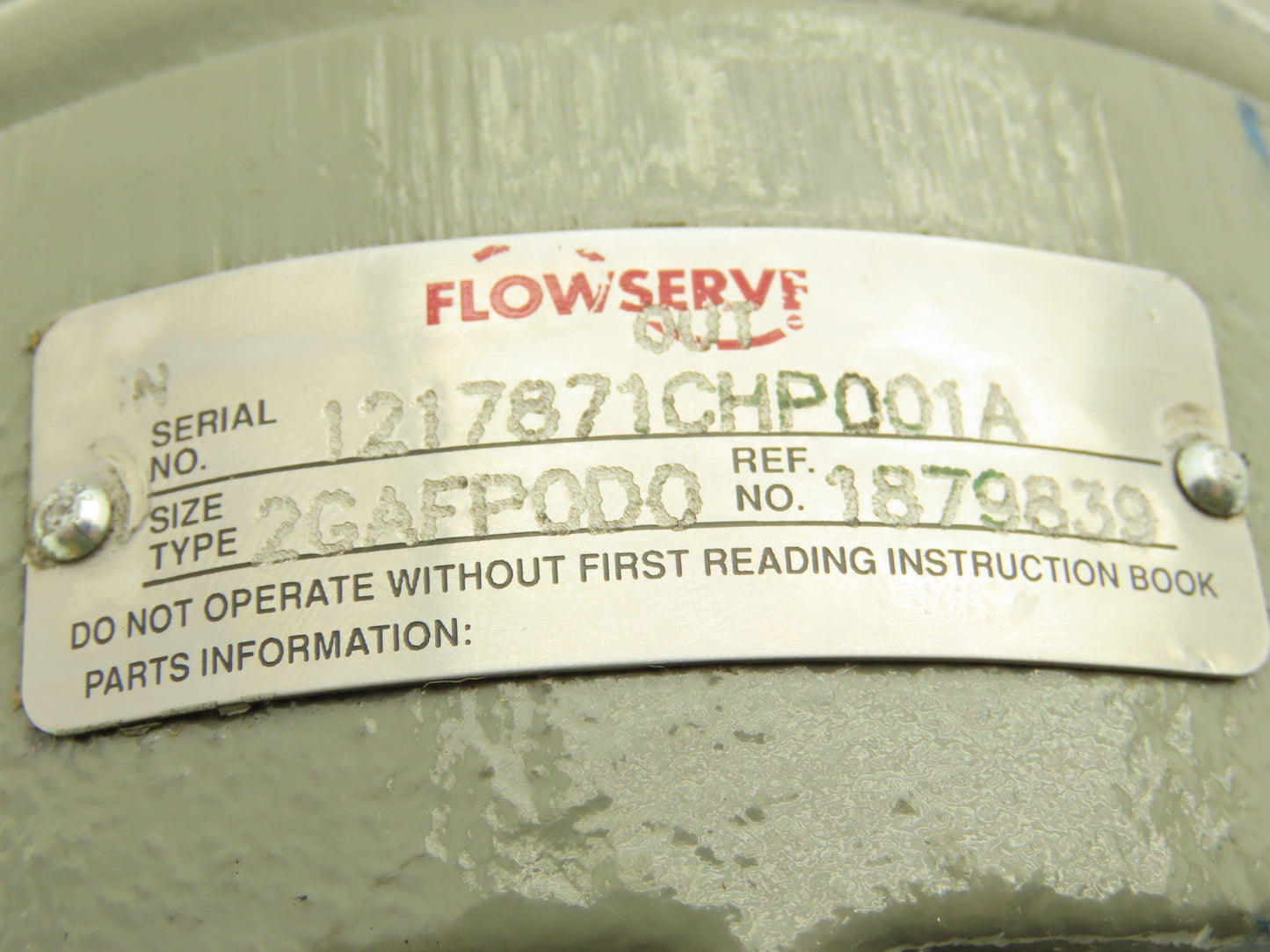 Flowserve 2GAFP0D0 Hydraulic Rotary Gear Pump GA Series